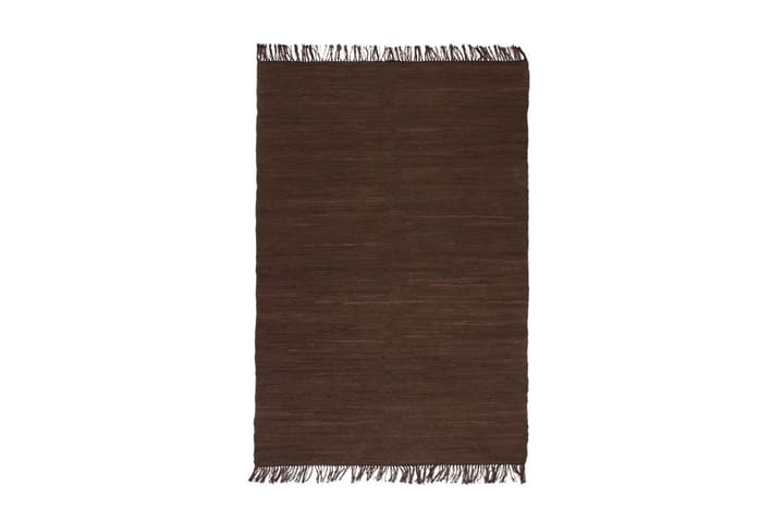 Käsinkudottu Chindi-matto puuvilla 200x290 cm ruskea - Ruskea - Kodintekstiilit - Matot - Käsintehdyt matot