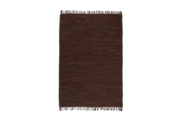 Käsinpunottu Chindi-matto nahka 160x230 cm ruskea - Ruskea - Kodintekstiilit - Matot - Moderni matto - Puuvillamatto