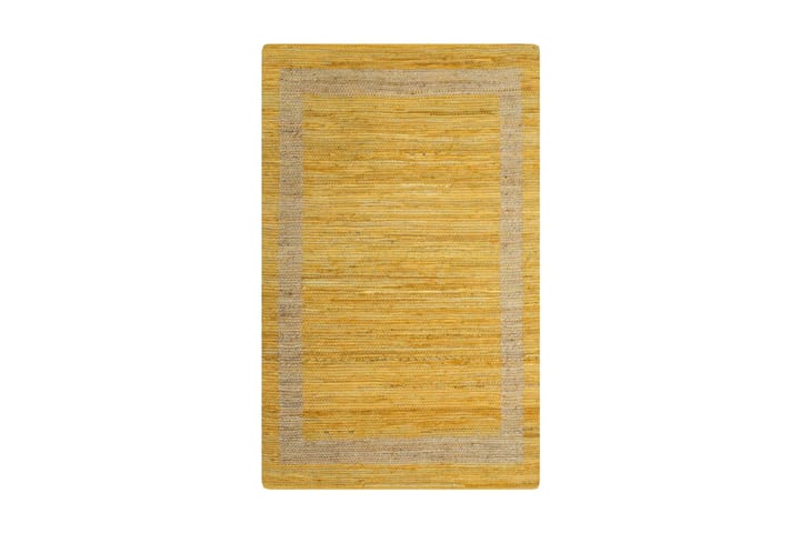 Käsintehty juuttimatto keltainen 120x180 cm - Keltainen - Kodintekstiilit & matot - Matto - Käsintehdyt matot