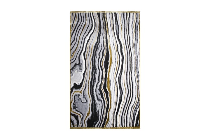 Käytävämatto Asaphe 80x300 cm - Valk/musta/harmaa/kulta - Kodintekstiilit - Matot - Moderni matto - Kuviollinen matto