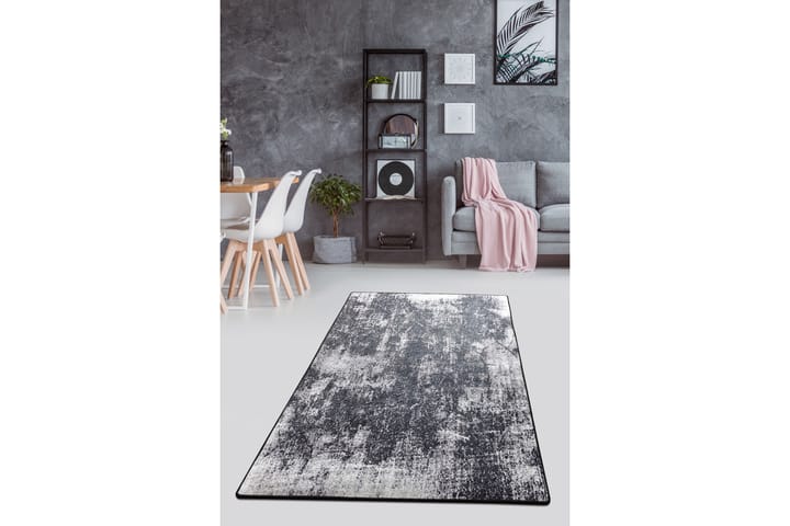 Käytävämatto Eaubonne 100x300 cm - Musta / Sametti - Kodintekstiilit - Matot - Moderni matto - Kuviollinen matto