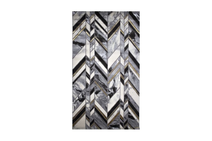 Matto Asaphe 120x170 cm - Valk/musta/harmaa/kulta - Kodintekstiilit - Matot - Moderni matto - Kuviollinen matto