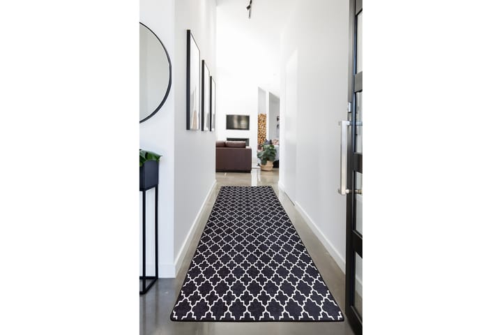 Matto Chilai 100x300 cm - Musta/Valkoinen - Kodintekstiilit & matot - Matto - Moderni matto - Kuviollinen matto