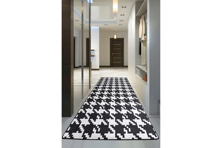 Matto Chilai 150x300 cm - Musta / Valkoinen - Kodintekstiilit & matot - Matto - Moderni matto - Kuviollinen matto