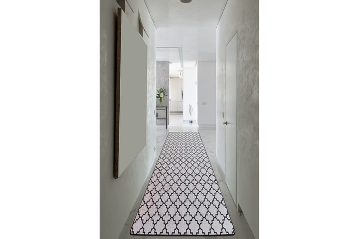 Matto Chilai 150x300 cm - Musta / Valkoinen - Kodintekstiilit - Matot - Moderni matto - Kuviollinen matto