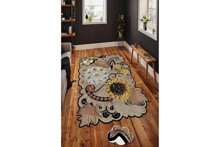 Matto Homefesto 140x220 cm - Monivärinen - Kodintekstiilit - Matot - Moderni matto - Kuviollinen matto