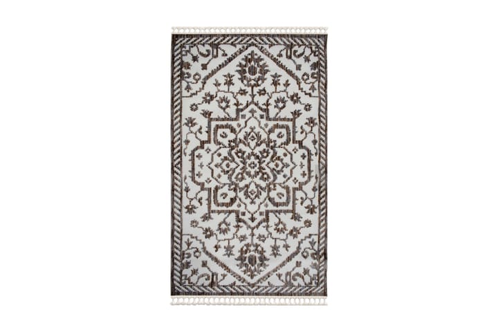 Matto Larche 120x170 cm - Valkoinen/Ruskea/Harmaa - Kodintekstiilit - Matot - Moderni matto - Kuviollinen matto