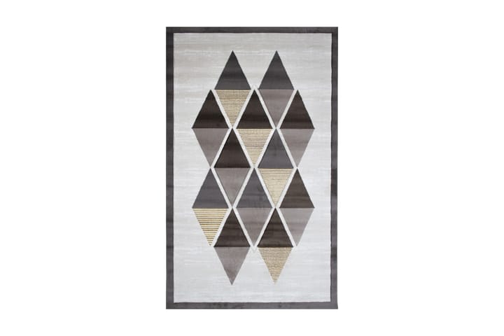 Matto Tacettin 120x170 cm - Valkoinen/kulta/harmaa - Kodintekstiilit - Matot - Moderni matto - Kuviollinen matto