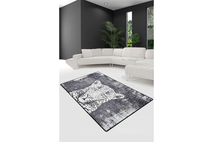 Matto Tigru 120x180 cm - Musta / Sametti - Kodintekstiilit - Matot - Moderni matto - Kuviollinen matto