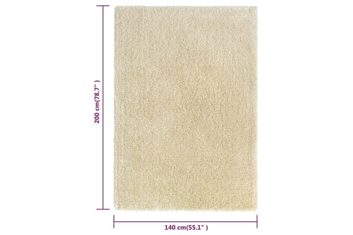 Korkeanukkainen Shaggy matto beige 140x200 cm 50 mm - Beige - Kodintekstiilit & matot - Matto - Moderni matto - Nukkamatto