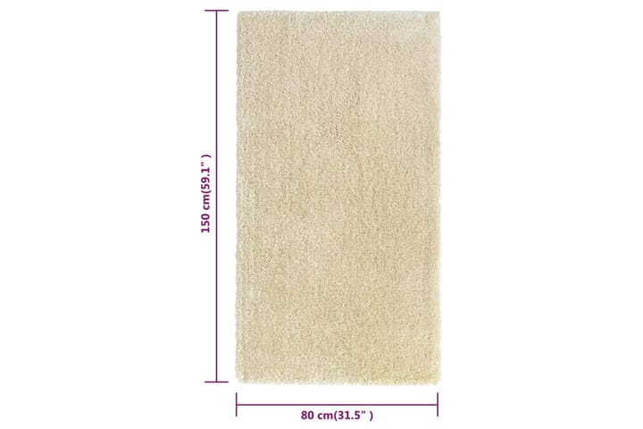 Korkeanukkainen Shaggy matto beige 80x150 cm 50 mm - Beige - Kodintekstiilit & matot - Matto - Moderni matto - Nukkamatto
