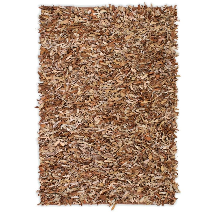 Shaggy-matto aito nahka 120x170 cm vaaleanruskea - Beige - Kodintekstiilit - Matot - Moderni matto - Nukkamatto