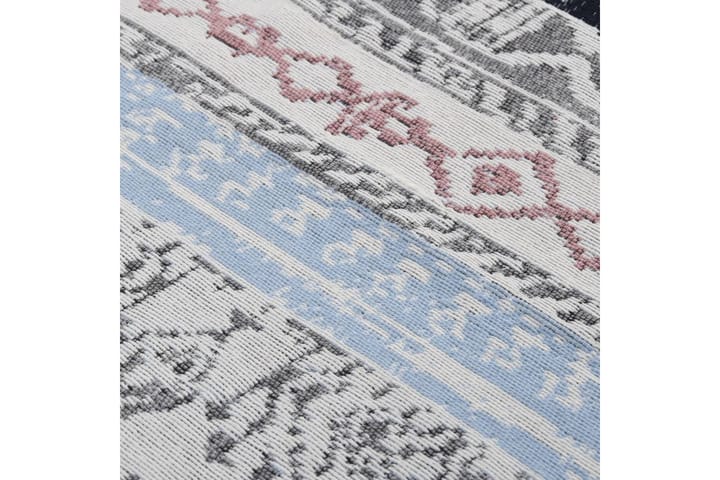 Matto pinkki ja sininen 80x150 cm puuvilla - Pinkki - Kodintekstiilit - Matot - Moderni matto - Puuvillamatto