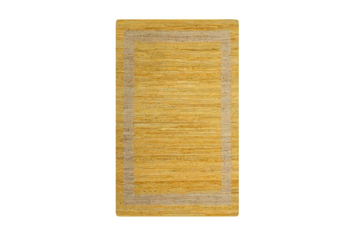 Käsintehty juuttimatto keltainen 80x160 cm - Keltainen - Kodintekstiilit & matot - Matto - Moderni matto - Käytävämatto