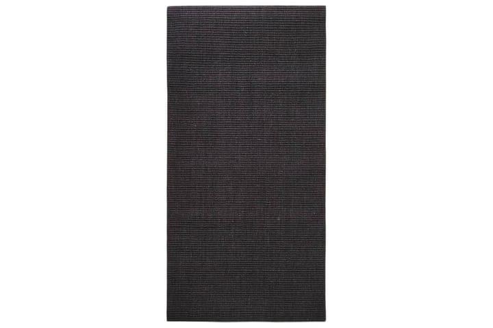 Matto luonnollinen sisal 100x200 cm musta - Musta - Kodintekstiilit - Matot - Moderni matto - Juuttimatto & Hamppumatto
