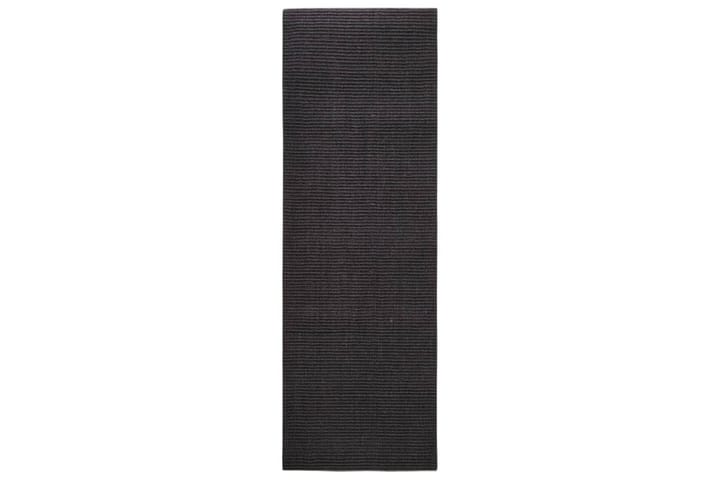 Matto luonnollinen sisal 100x300 cm musta - Musta - Kodintekstiilit - Matot - Moderni matto - Juuttimatto & Hamppumatto