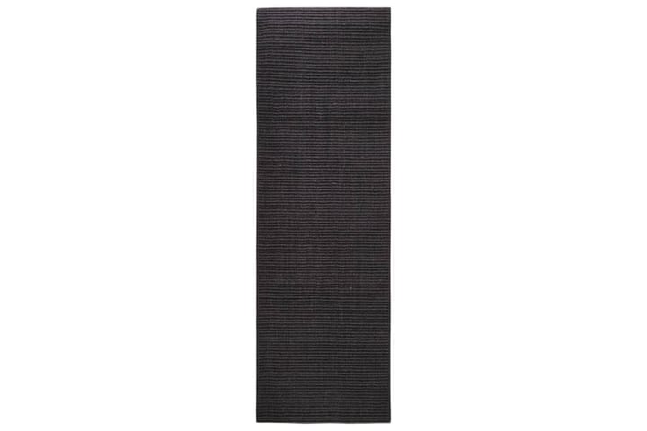 Matto luonnollinen sisal 80x250 cm musta - Musta - Kodintekstiilit & matot - Matto - Moderni matto - Sisalmatto