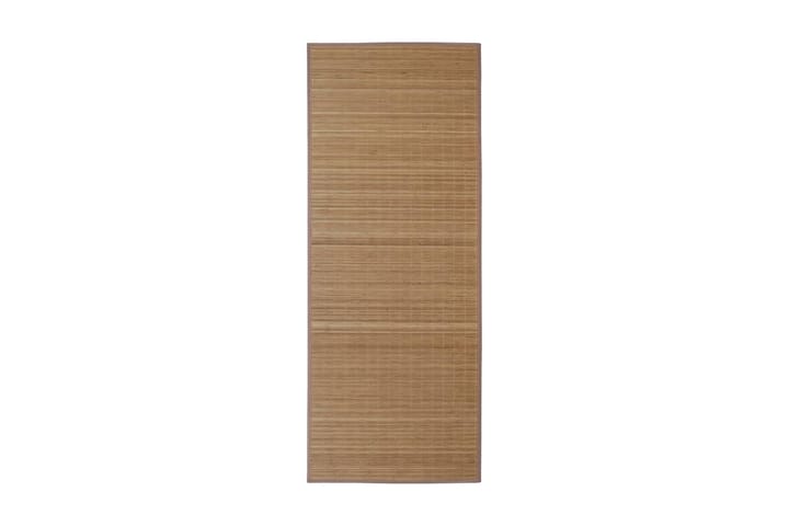 Ruskea Suorakaide Bambumatto 80 x 200 cm - Ruskea - Kodintekstiilit & matot - Matto - Moderni matto - Sisalmatto