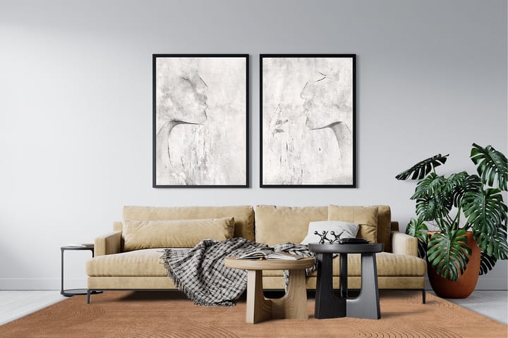 Viskoosimatto Amore Art 200x290 cm Terrakotta - Terrakotta - Kodintekstiilit & matot - Matto - Moderni matto - Viskoosimatto & keinosilkkimatto