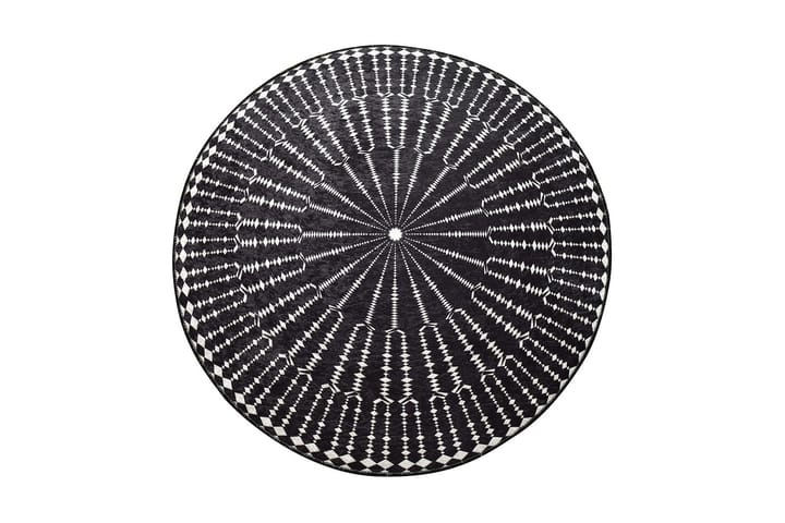 Matto Chilai 120 cm Pyöreä - Musta/Valkoinen - Kodintekstiilit & matot - Matto - Moderni matto - Wilton-matto