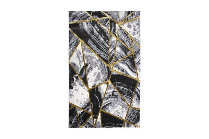 Matto Asaphe 80x150 cm - Valk/musta/harmaa/kulta - Kodintekstiilit - Matot - Moderni matto - Kuviollinen matto
