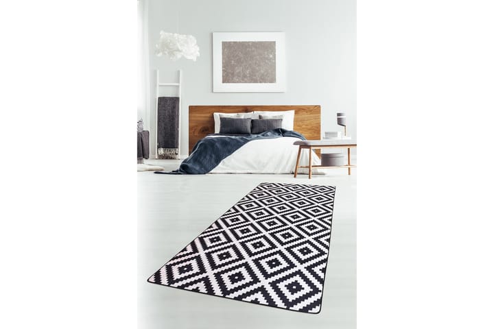 Matto Chilai 80x150 cm - Musta / Valkoinen - Kodintekstiilit & matot - Matto - Moderni matto - Kuviollinen matto