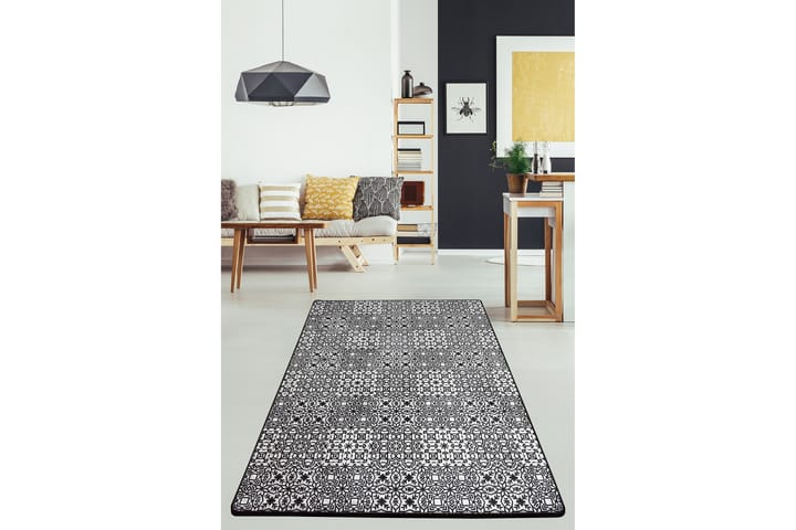 Matto Chilai 80x200 cm - Musta/Valkoinen - Kodintekstiilit & matot - Matto - Moderni matto - Kuviollinen matto