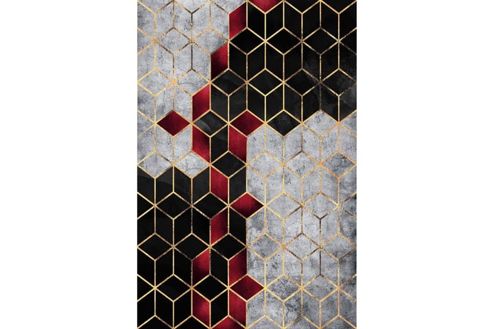 Matto Homefesto 80x120 cm - Monivärinen - Kodintekstiilit - Matot - Moderni matto - Kuviollinen matto