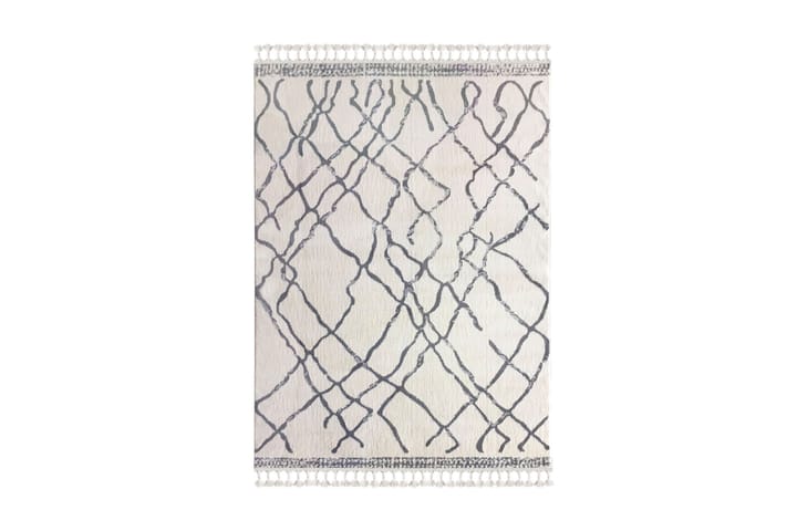 Matto Tacettin 80x150 cm - Valkoinen / Harmaa - Kodintekstiilit - Matot - Moderni matto - Käytävämatto