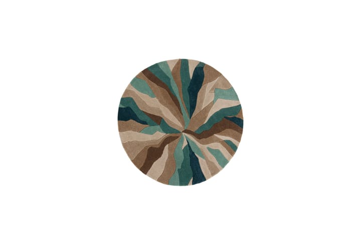 Friezematto Infinite Splinter 135 cm Pyöreä Turkoosi - Flair Rugs - Kodintekstiilit - Matot - Moderni matto - Kuviollinen matto