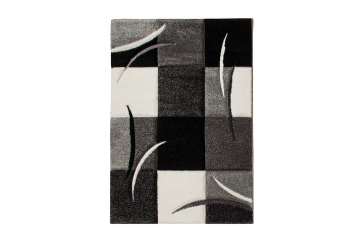 Friezematto London Patch 160x230 Rutig - Musta - Kodintekstiilit - Matot - Moderni matto - Kuviollinen matto