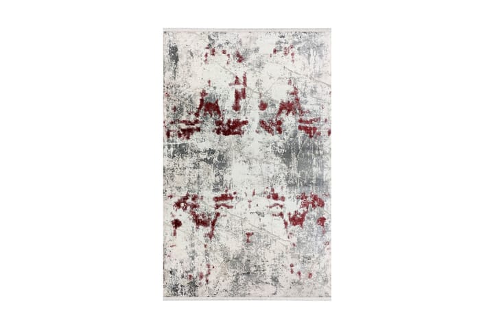 Matto Rubinas 200x290 cm - Valkoinen/Punainen/Harmaa - Kodintekstiilit & matot - Matto - Moderni matto - Kuviollinen matto