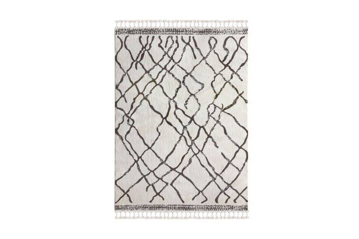 Matto Tacettin 160x230 cm - Valkoinen / Ruskea - Kodintekstiilit - Matot - Pienet matot
