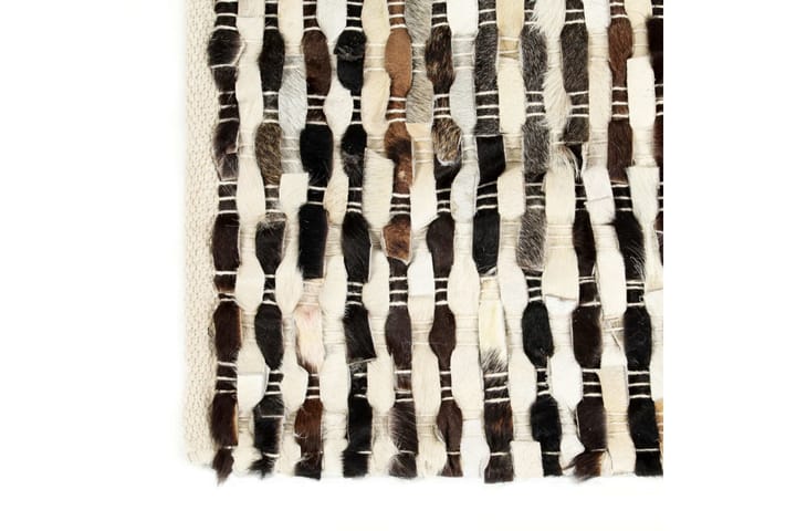 Matto aito karvapeitteinen nahka 120x170 cm mustavalkoinen - Musta - Kodintekstiilit - Matot - Talja ja nahkamatto