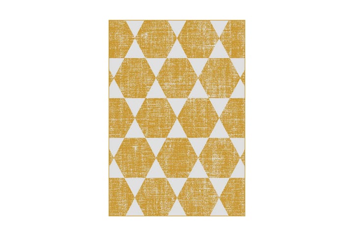Matto Sanford-2 133x190 cm - Keltainen/Valkoinen - Kodintekstiilit & matot - Matto - Tasokudotut matot