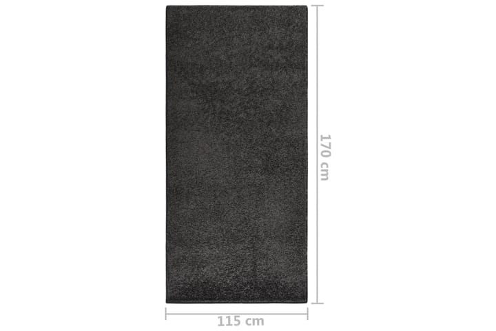 Pehmeänukkainen matto liukumaton 115x170 cm antrasiitti - Kodintekstiilit - Matot - Ulkomatto - Muovimatto