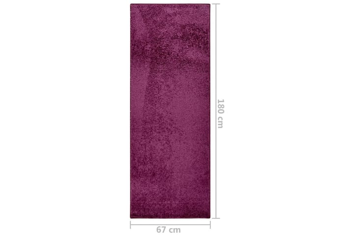 Pehmeänukkainen matto liukumaton 67x180 cm purppura - Kodintekstiilit - Matot - Ulkomatto - Muovimatto