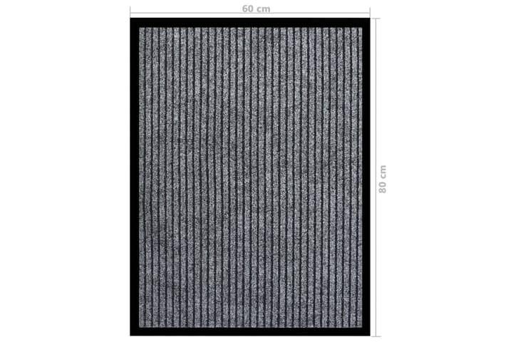 Ovimatto raidallinen harmaa 60x80 cm - Harmaa - Kodintekstiilit & matot - Matto - Ulkomatto
