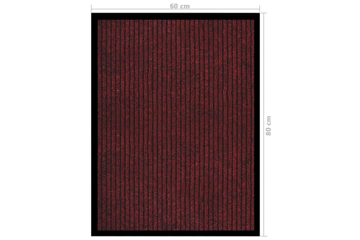 Ovimatto raidallinen punainen 60x80 cm - Punainen - Kodintekstiilit & matot - Matto - Ulkomatto - Eteisen matot & kynnysmatot