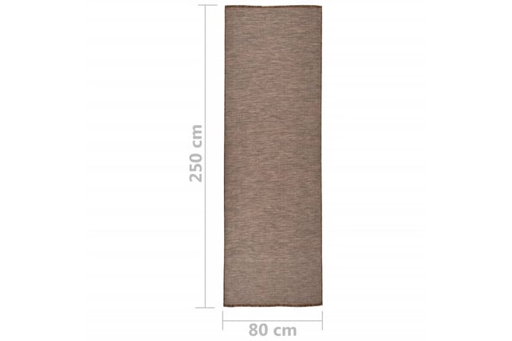 Ulkomatto Flatweave 80x250 cm ruskea - Ruskea - Kodintekstiilit & matot - Matto - Iso matto
