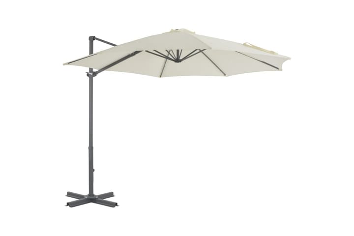 Riippuva aurinkovarjo alumiinipylväällä 300 cm hiekka - Beige - Kodintekstiilit & matot - Tyyny & torkkupeitto - Torkkupeitto & viltti