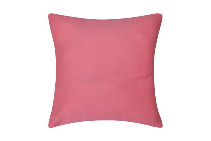 Pinkki tyynynpäällinen 4 kpl Puuvilla 80 x 80 cm - Pinkki - Kodintekstiilit - Tyyny & torkkupeitto - Tyynynpäälliset