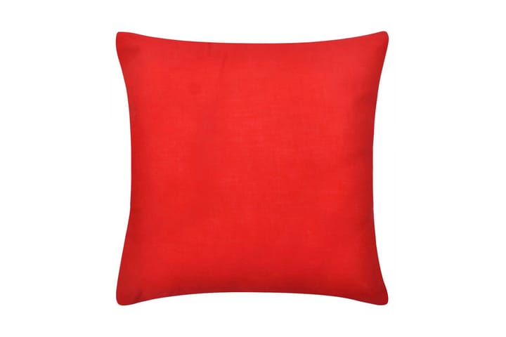 Punainen Tyynynpäällinen 4 kpl Puuvilla 50 x 50 cm - Punainen - Kodintekstiilit - Tyyny & torkkupeitto - Tyynynpäälliset