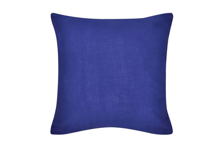 Sininen tyynynpäällinen 4 kpl Puuvilla 50 x 50 cm - Sininen - Kodintekstiilit - Tyyny & torkkupeitto - Tyynynpäälliset