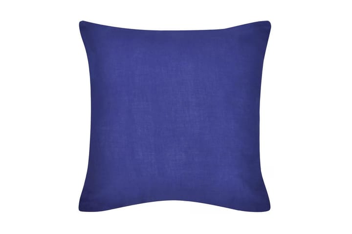 Sininen tyynynpäällinen 4 kpl Puuvilla 80 x 80 cm - Sininen - Kodintekstiilit - Tyyny & torkkupeitto - Tyynynpäälliset