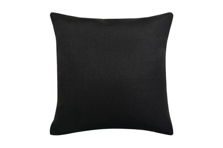Tyynynpäällinen Pellavatyylinen Musta 4kpl 50x50 cm - Musta - Kodintekstiilit - Tyyny & torkkupeitto - Tyynynpäälliset