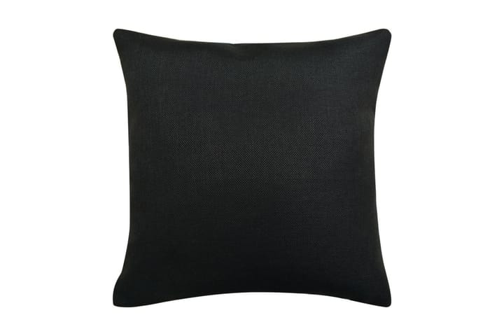 Tyynynpäällinen Pellavatyylinen Musta 4kpl 80x80 cm - Musta - Kodintekstiilit & matot - Tyyny & torkkupeitto - Tyynynpäälliset