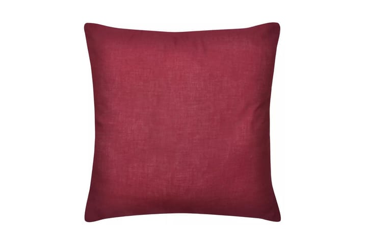 Viininpunainen Tyynynpäällinen 4 kpl Puuvilla 80 x 80 cm - Punainen - Kodintekstiilit - Tyyny & torkkupeitto - Tyynynpäälliset