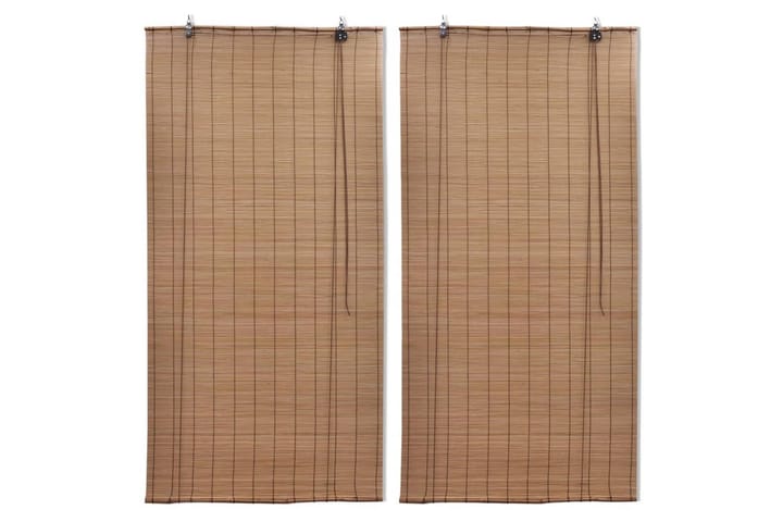 Bambu rullaverhot 2 kpl 100 x 160 cm ruskea - Ruskea - Kodintekstiilit - Verhot