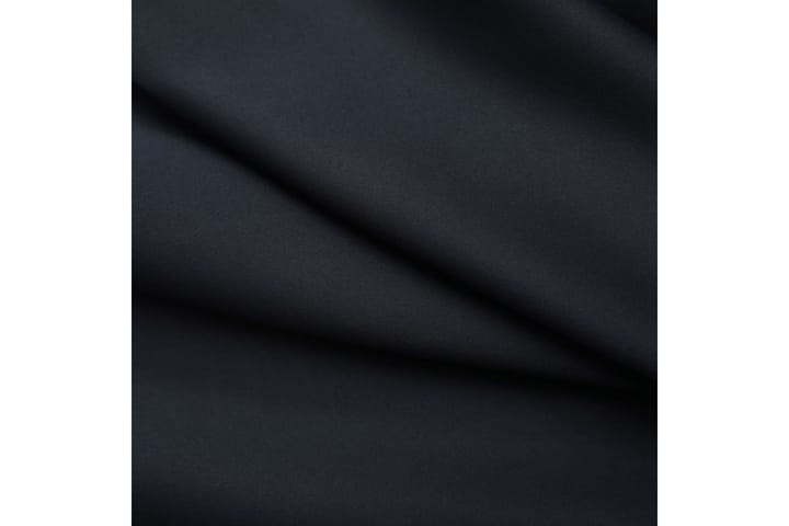 Pimennysverho koukuilla musta 290x245 cm - Musta - Kodintekstiilit & matot - Verhot